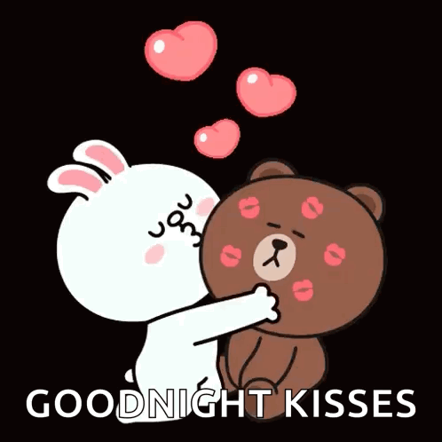 Bear And Rabbit Smooches GIF