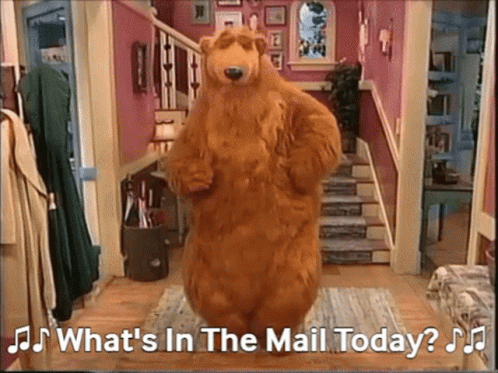 Bear Inthe Big Blue House Whats In The Mail Today GIF