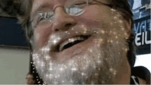 Beard Glittery GIF. This 498 x 281 animated GIF is part of our lord gaben collection. Related themes include haha, hahaha. Created by seeree. View the…