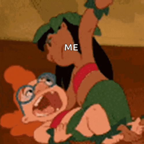 Beating Up Beating Up Lilo GIF