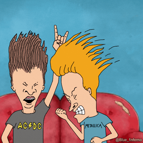 Beavis And Butthead Headbanging GIF