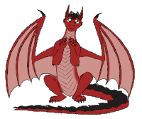 Begging Dragon Sticker