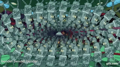 Bender Conga Line GIF