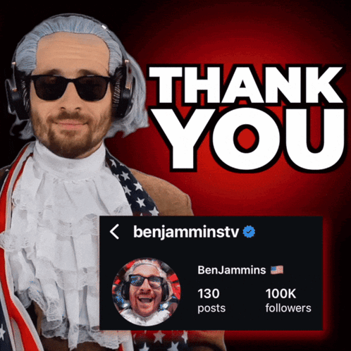 Benjamminstv Ty For 100k GIF