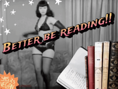 Better Be Reading Bettie Page GIF