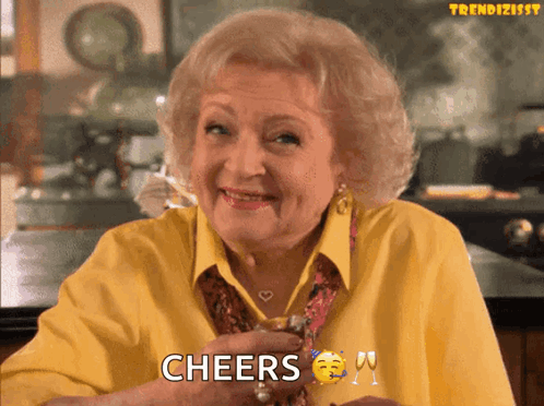 Betty White Cheers GIF