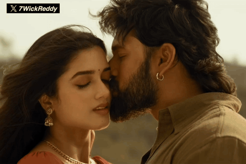 Bhagyashree Borse Cheek Kiss GIF