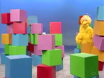 Big Bird Blocks GIF