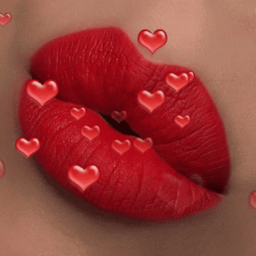 Big Red Kiss GIF