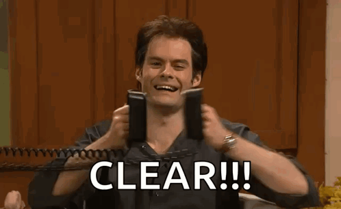 Bill Hader Defibrillator Paddles GIF