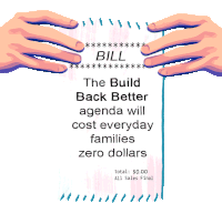 Bill The Build Back Better Agenda Will Cost Everyday Families Sticker