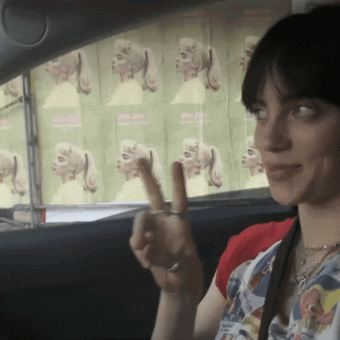 Billie Eilish Billie Eilish Peace Sign GIF