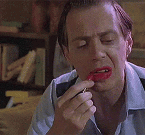 Billy Madison Lipstick GIF. This 498 x 466 animated GIF is part of our steve buscemi lipstick collection. Related themes include red. Created by jae925…