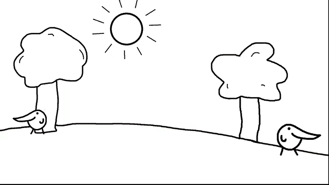 Bird Exploding Animation GIF