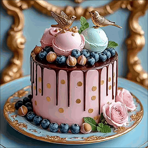 Birthday Cake Hazelnut Cake GIF