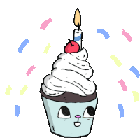 Birthday Cupcake Sticker