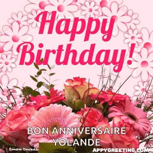Birthday Flowers Happy Birthday GIF