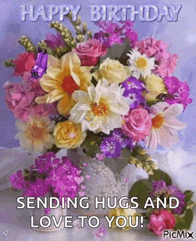 Birthday Flowers GIF