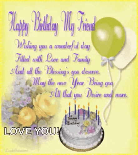 Birthday Friend GIF