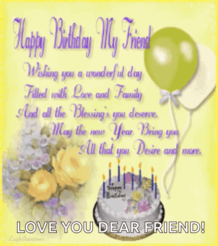 Birthday Friend GIF