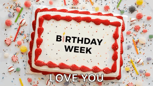 Birthday Week Cake GIF