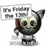 Black Cat Its Friday The13th GIF