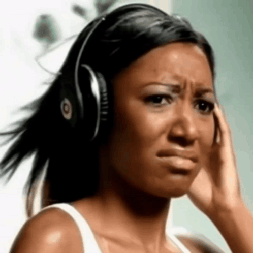 Black Girl Headphones Butterfly GIF