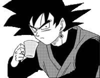 Black Goku Shocked Sticker