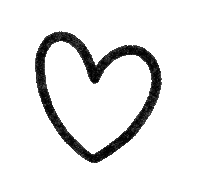 Black Heart Line Coeur Vide Sticker
