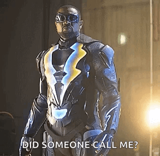 Black Lightning Superhero GIF