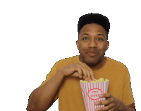Black Prez Eating Popcorn Sticker