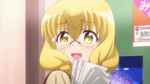 Blond Girl Glasses Frames GIF