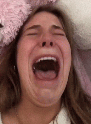 Blonde Girl Ugly Crying GIF