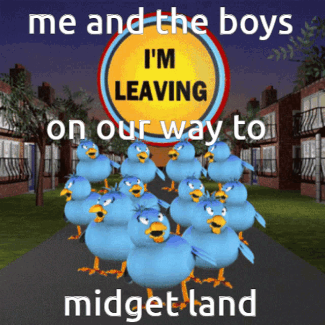 Blue Birds Midget Land GIF