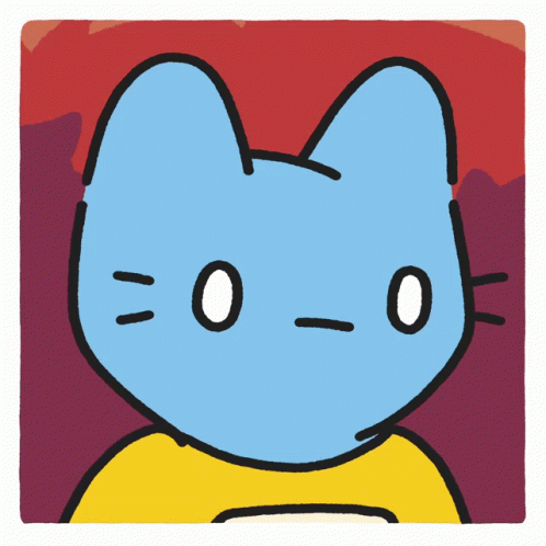 Blue Cat Shocked GIF