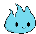 Blue Flame Happy Hopper Sticker