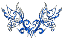Blue Glitter Tattoo Glittery Sticker