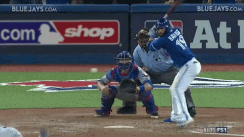 Blue Jays Bautista GIF. This 498 x 280 animated GIF is part of our jose bautista collection. View the original animation, share it, or browse related GIFs.