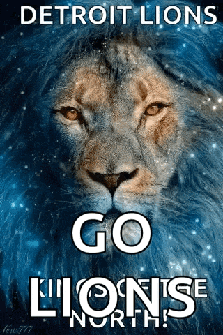 Blue Lion Sparkle GIF