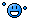 Blue Smiley Silly Blue Smile Sticker