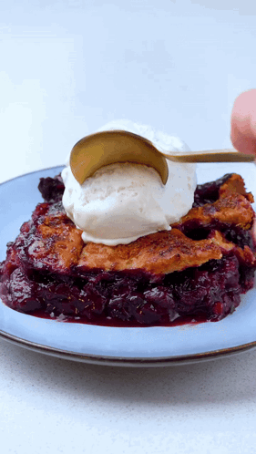 Blueberry Pie Vanilla Ice Cream GIF