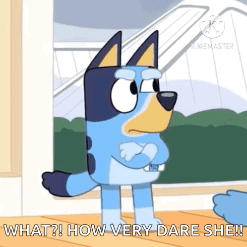 Bluey Tapping Foot GIF