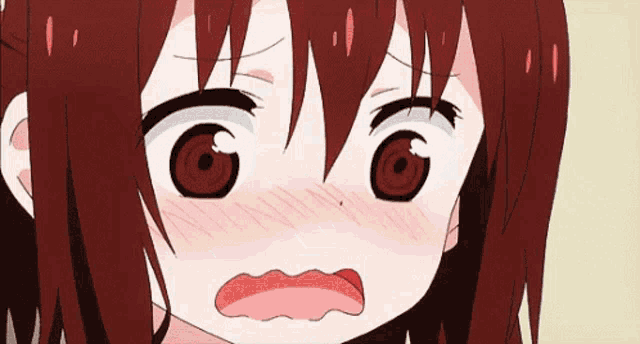 Blushing Anime Girl Manga GIF