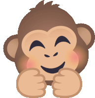 Blushing Monkey Monkey Sticker
