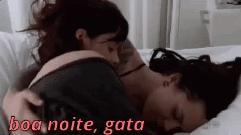 Boa Noite Gata/ Casal / Namoradas GIF