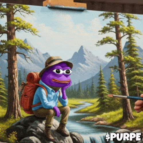Bob Ross Painting Happy Little Trees GIF