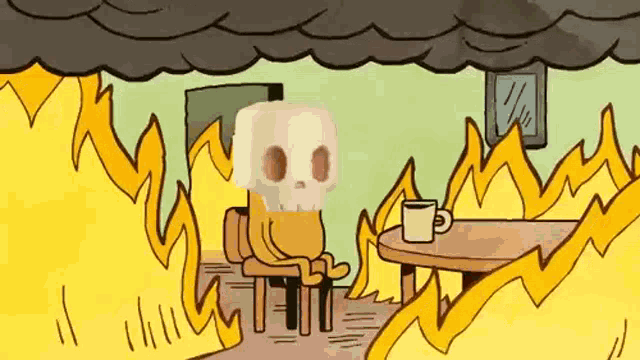 Boneworld This Is Fine GIF