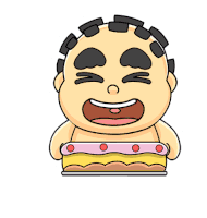Botak Birthday Sticker