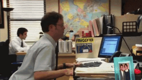 Bounce Dwight GIF