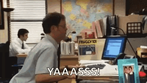 Bounce Dwight GIF